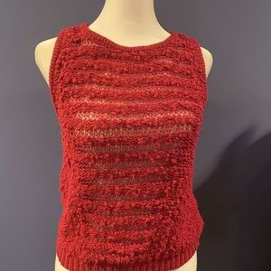 Beautiful Vtg 1980’s Semi Sheer Textured Knit Tank